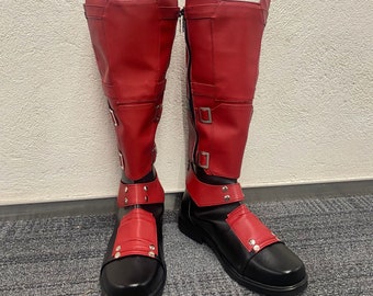 Zapatos Wade Wilson hechos a medida, zapatos de cosplay, botas, talla personalizada, zapatos de disfraz para hombre, color rojo.