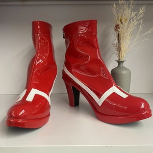 Made to order Custom Made Hand Made Zero Two 02 Shoes Darling in the Franxx Cosplay Shoes Boots Zero Two's Heel Customized Size Shoes image 1