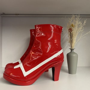 Made to order Custom Made Hand Made Zero Two 02 Shoes Darling in the Franxx Cosplay Shoes Boots Zero Two's Heel Customized Size Shoes image 4