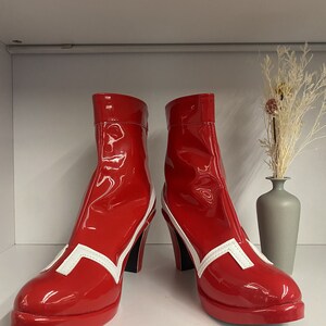 Made to order Custom Made Hand Made Zero Two 02 Shoes Darling in the Franxx Cosplay Shoes Boots Zero Two's Heel Customized Size Shoes image 2