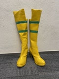 Made to order Custom Made Hand Made X-Men Ms. Rogue Shoes Cosplay Shoes Boots Customized Size Costume Shoes Yellow