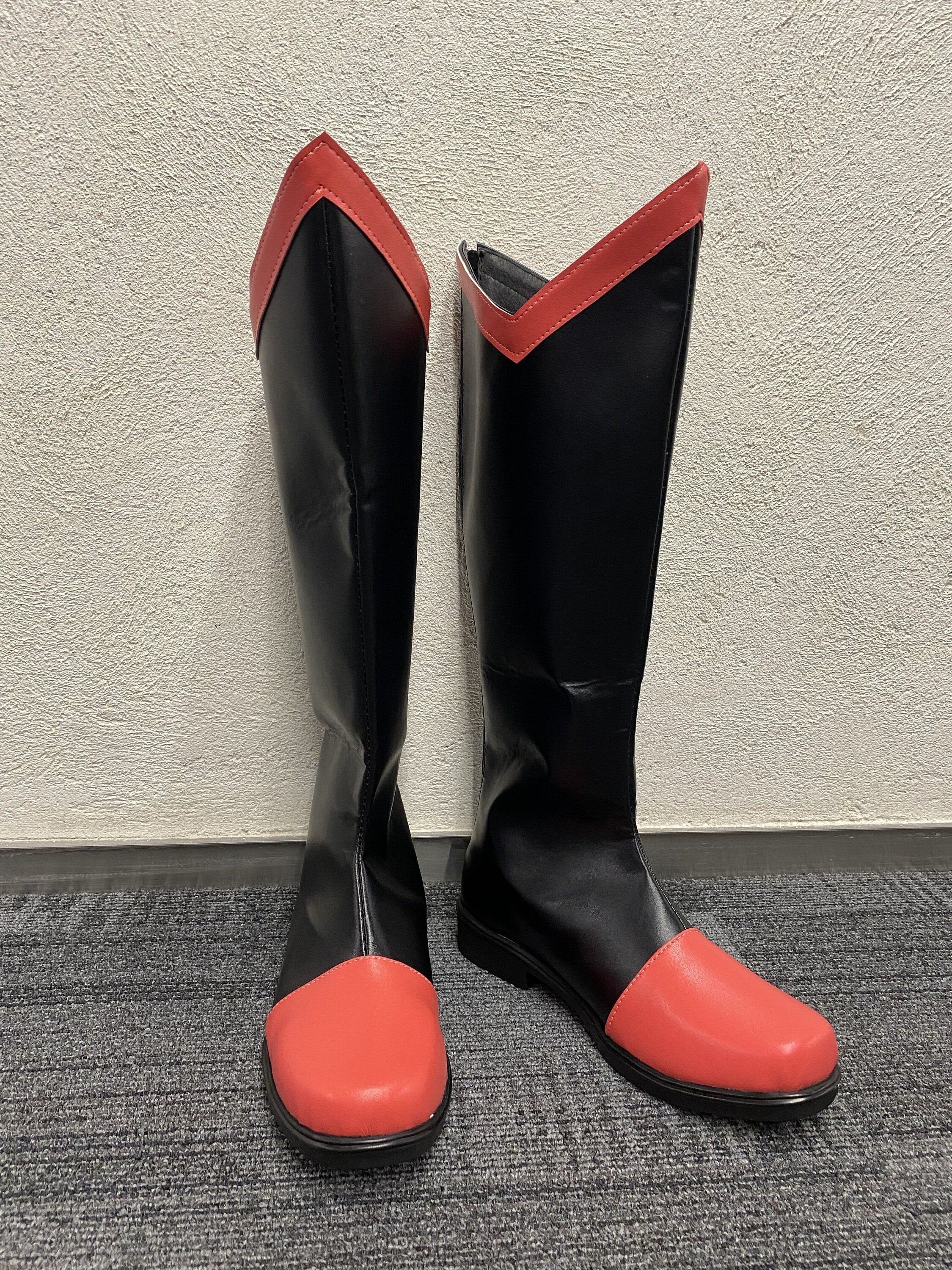 Bottes Cosplay Sparkle Pour Hazbin Hotel Alastor - Taille Sur Mesure (US3 à US14) - Customisation Selon Mensurations Mollet/cuisse - 9
