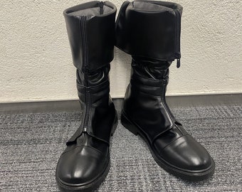 Made to order Custom Made Hand Made Final Fantasy Cloud Strife Shoes Cosplay Boots Final Fantasy VII Cloud Strife Customized Size Shoes