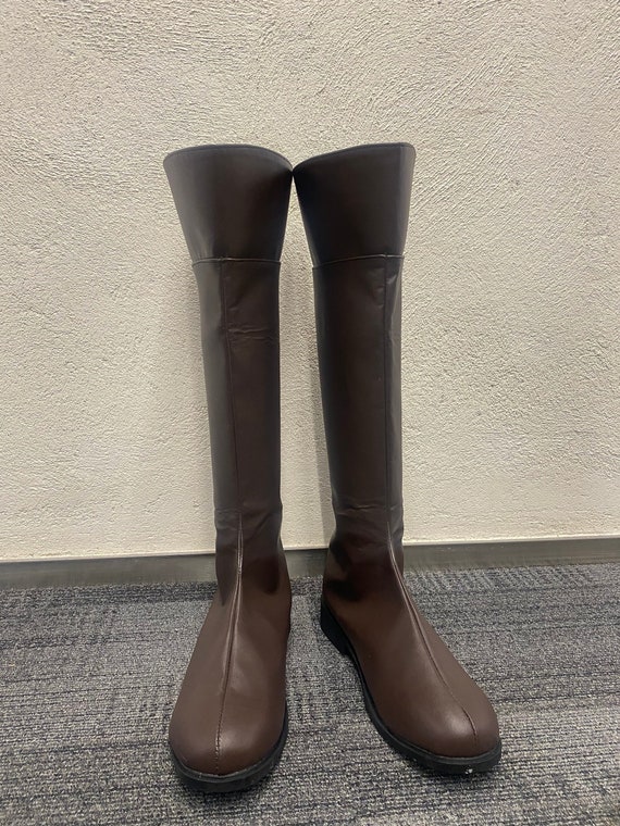 Made to order Custom Made Eren Yeager Cosplay Shoes Boots Customized Size Eren Jaeger Men Costume Shoes Brown