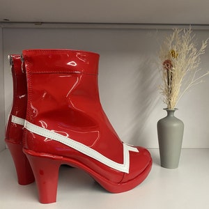 Made to order Custom Made Hand Made Zero Two 02 Shoes Darling in the Franxx Cosplay Shoes Boots Zero Two's Heel Customized Size Shoes image 5