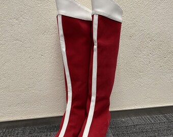 Botas de Mujer Maravilla hechas a mano y personalizadas, hechas a pedido,  zapatos de tamaño personalizado, botas rojas para cosplay, botas para
