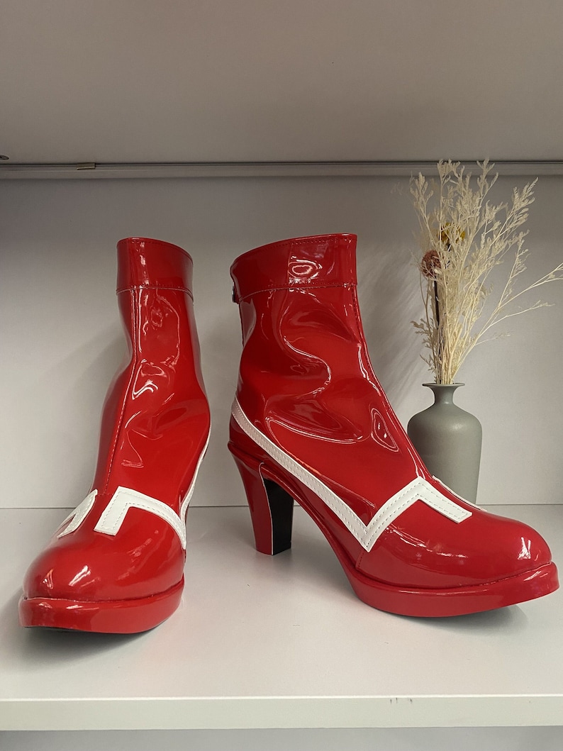 Made to order Custom Made Hand Made Zero Two 02 Shoes Darling in the Franxx Cosplay Shoes Boots Zero Two's Heel Customized Size Shoes image 1