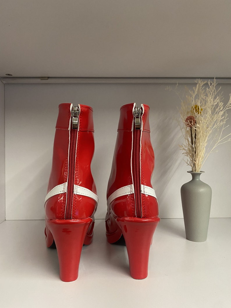 Made to order Custom Made Hand Made Zero Two 02 Shoes Darling in the Franxx Cosplay Shoes Boots Zero Two's Heel Customized Size Shoes image 6