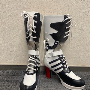 Custom Made Harley Quinn Dames Laarzen Schoenen Maat Maat Cosplay Kostuum Laarzen Cosplay Schoenen