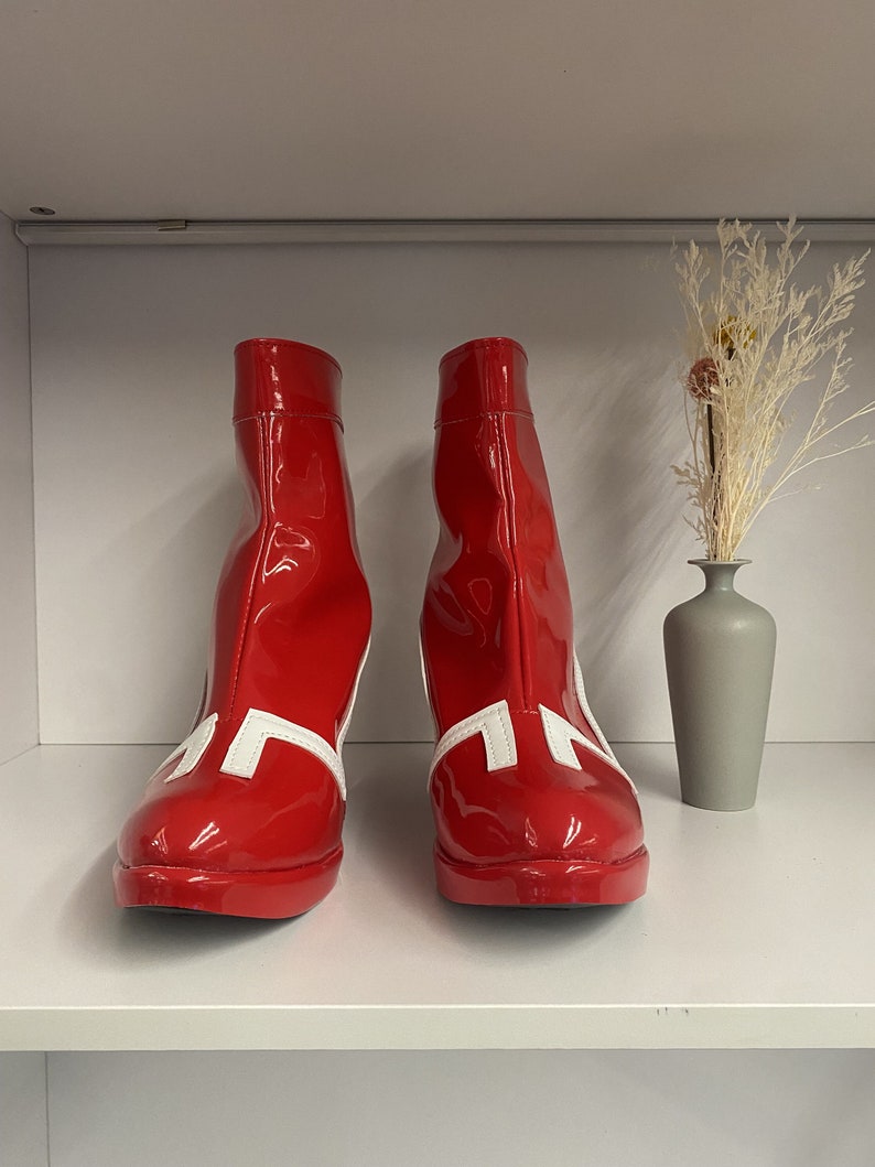 Made to order Custom Made Hand Made Zero Two 02 Shoes Darling in the Franxx Cosplay Shoes Boots Zero Two's Heel Customized Size Shoes image 3
