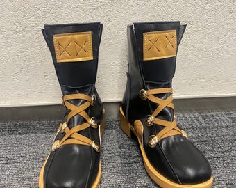 Made to order Custom Made Hand Made Final Fantasy XIV FF14 G'raha Tia Shoes Boots Graha Tia Cosplay Costume Shoes Customized Size