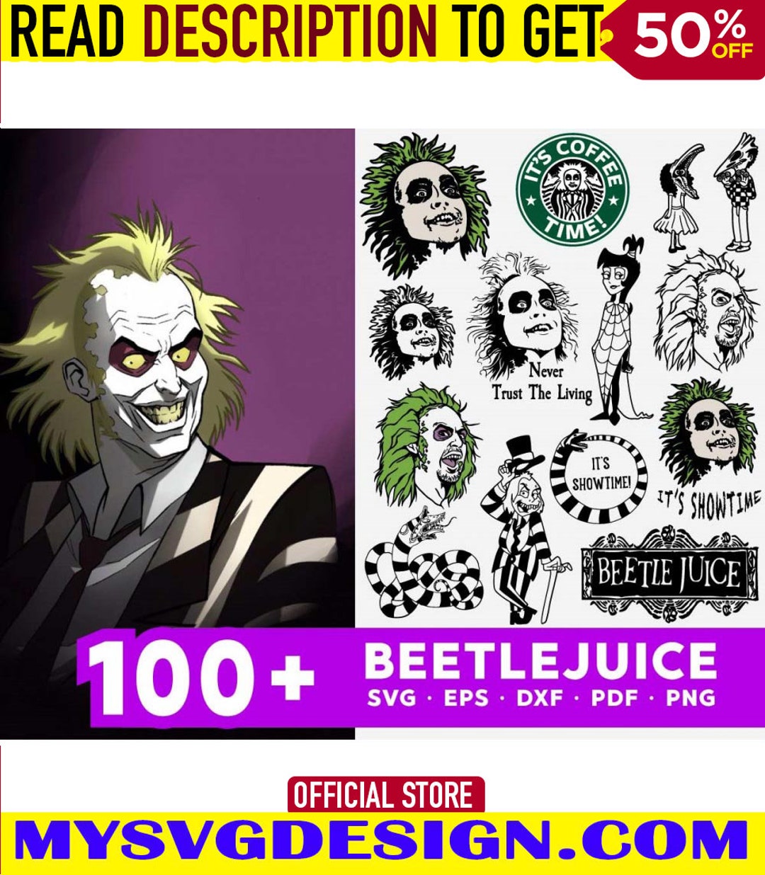 100 BEETLEJUICE SVG BUNDLE - Etsy