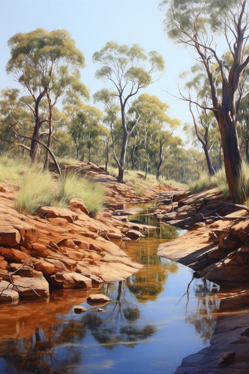 Australian Bush Wall Art, Australian Bush Printable Digital Download, Nature Art, Digital