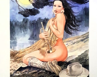 Milo Manara print - Girls on Cover 1/1 - hand signed by the artist