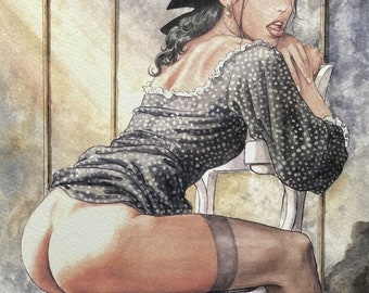 Milo Manara print - Girls on Cover 2/12 - hand signed by the artist