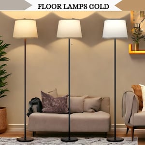 Modern Tall Lamp with Shelf, Living Room Lamp, Mid Century Standing Lamp, Bedside & Bedroom Floor Lamps, Arc Lamp for Living Room