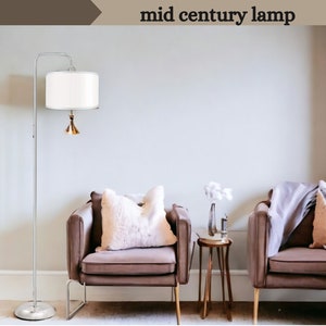 Modern Standing Lamp for Living Room Bedroom, Tall Floor Lamp with Adjustable Shade and 3 Color Temperatures