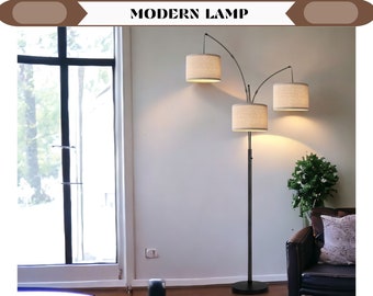 Dimmable Tall Floor Lamp, Modern Standing Lamp for Living Room, Bedroom, Office, Mid Century Design