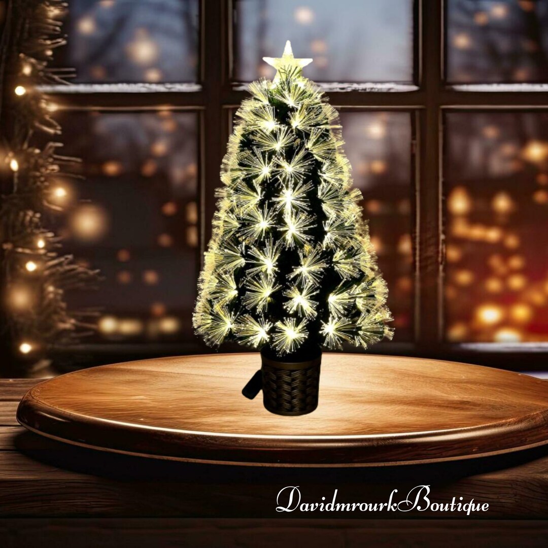 Prelit 3 Foot Miniature Artificial Tree With 7 Color Etsy