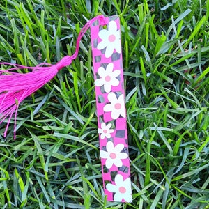 Retro Flower Bookmark UNIQUE Acrylic Floral Bookmark for Women Book Lover Items