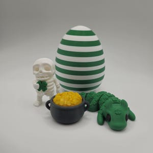 St. Patrick&#39;s Day Fidget Toy Bundle: Lucky Dragon, Clover Skeleton, Pot of Gold