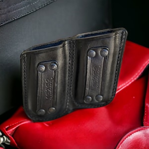 Leather Holster Double Magazine