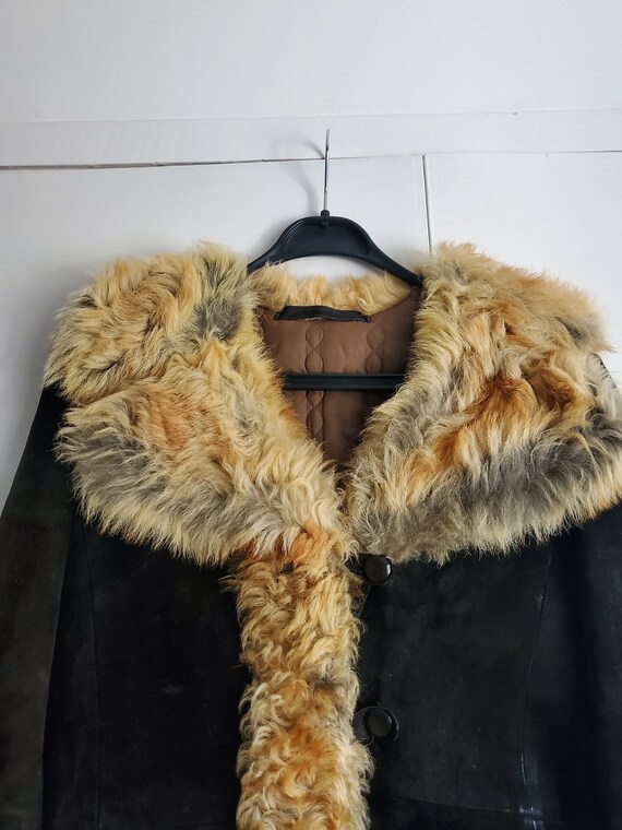 Absolutely Stunning Vintage Suede and Shearling P… - image 5