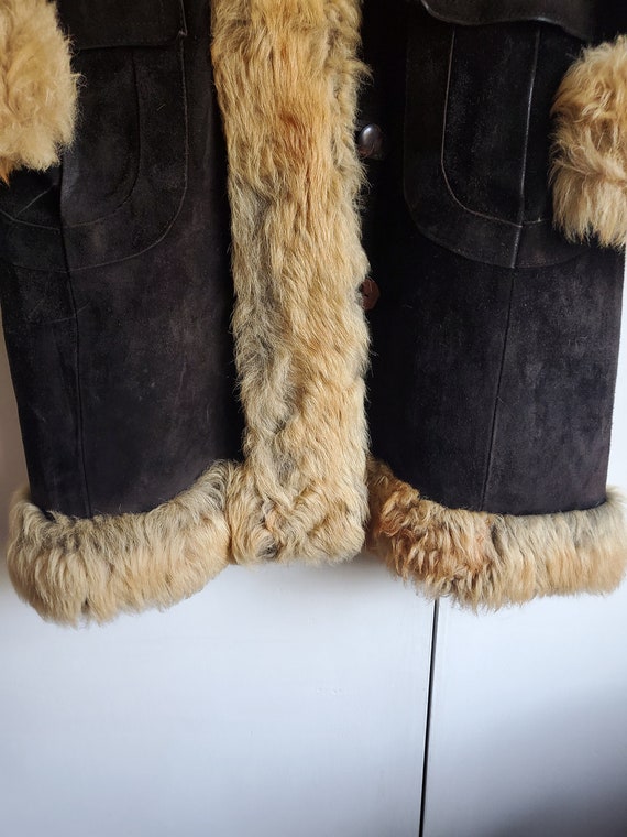 Absolutely Stunning Vintage Suede and Shearling P… - image 4