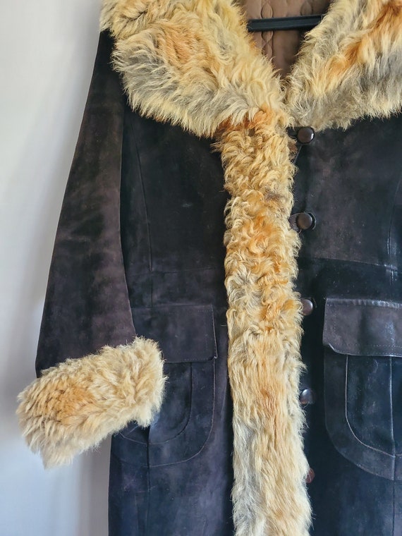 Absolutely Stunning Vintage Suede and Shearling P… - image 3