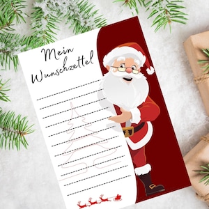 Lista de deseos para niños, carta a Papá Noel para imprimir