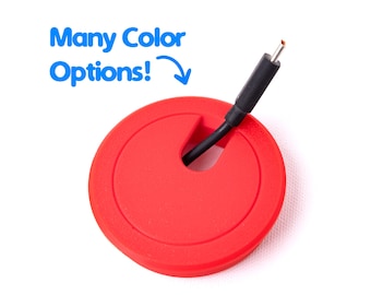 ¡Varios colores! Pasacables para escritorio (paquete de 3): Plástico texturizado moderno
