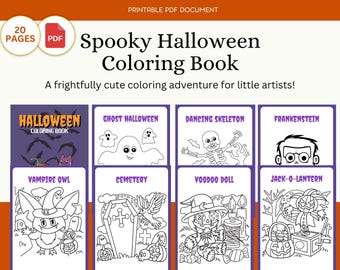 Printable Spooky Halloween Coloring Book for Kids (PDF)