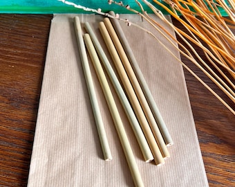 Set of 6 Bamboo Drinking Straws – Reusable Eco-Friendly Cocktail Accessories