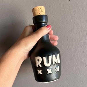 Tiki Rum Decanter, Black