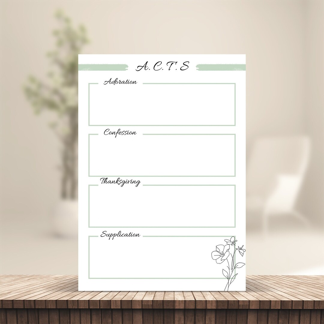 ACTS Guided Prayer Printable Template Etsy acts-guided-prayer-printable-template-etsy