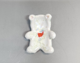 Price REDUCE Ceramic BEAR Worry Stone, Pocket Stone, Fidget, Anxiety Relief, Anti-Stress Gift, Pet Lover Gift, Handmade Ceramic, Calming Toy