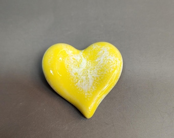 HEART Ceramic Worry Stone, Textured Fidget, Calming Mind, Anti-stress toy