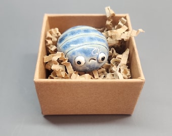 PEBLLE Pocket Bug Ceramic, Collectible, Tiny Bug Figurine – Handmade Miniature Insect – Cute Pocket Friend – Desk Pet – Small Gift