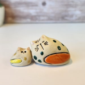 Ceramic Set of Two, KITTENS, Figurine, Sculpture, Cat Pottery Figurine, Ceramic Cat Art, Sculpture, Cat Lover Gift, Handmade Art, Stoneware