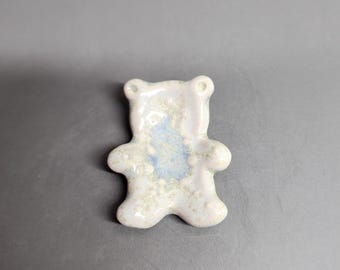Ceramic Bear Worry Stone, Pocket Stone, Fidget, Anxiety Relief, Anti-Stress Gift, Pet Lover Gift, Handmade Ceramic, Calming Toy