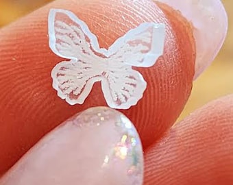 Micro Tiny 2 pieces Delicate Butterfly Decoration for Terrarium Vivarium or other Craft Progects