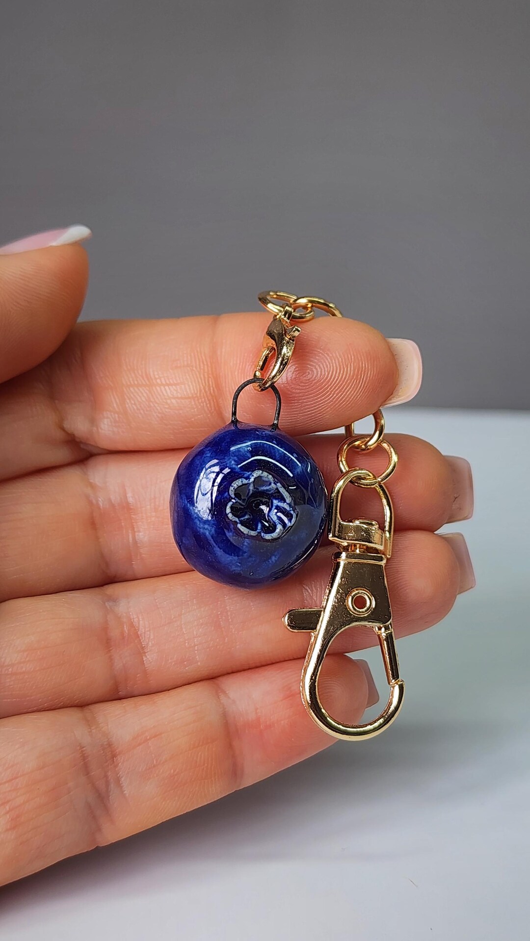 Ceramic BLUEBERRY Keychain ONE, Decor Kitchen Decor, Desk Decor ...