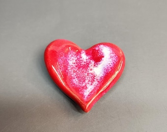 HEART Ceramic Worry Stone, Textured Fidget, Calming Mind, Anti-stress toy