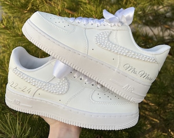 Wedding Personalized Sneakers For The Bride / Air Force 1 Unique Wedding Gift