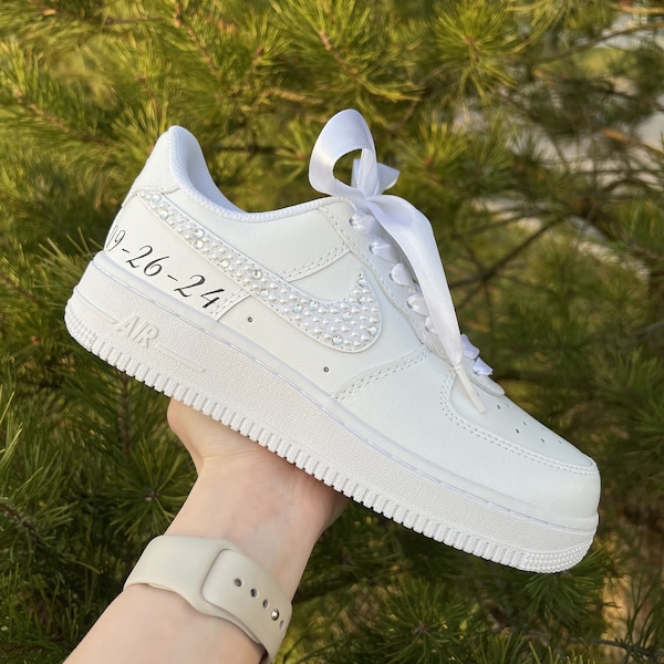 Personalisierte Schuhe für die Braut / Abschlussball, Graduierung Air Force 1