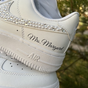 Personalisierte Schuhe für die Braut / Abschlussball, Graduierung Air Force 1 Bild 4