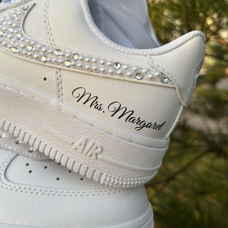 Personalisierte Schuhe für die Braut / Abschlussball, Graduierung Air Force 1 Bild 4