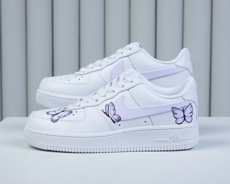 Butterflies Print Air force 1 Custom image 2