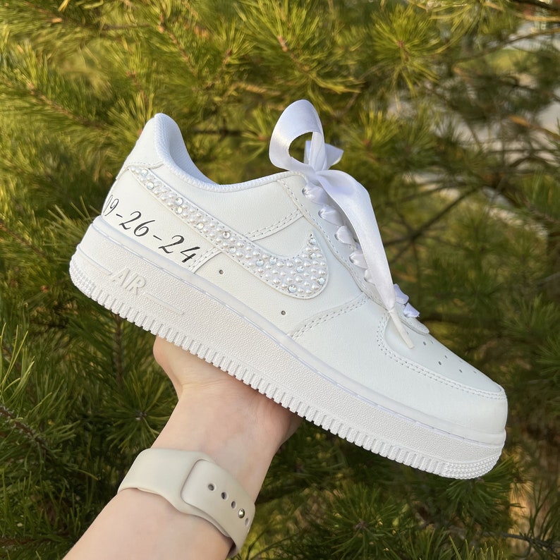 Personalized Shoes For The Bride / Prom, graduation Air Force 1 image 1