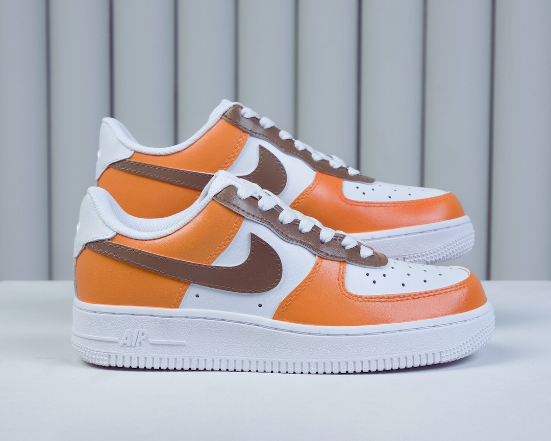 custom air force 1 black and orange